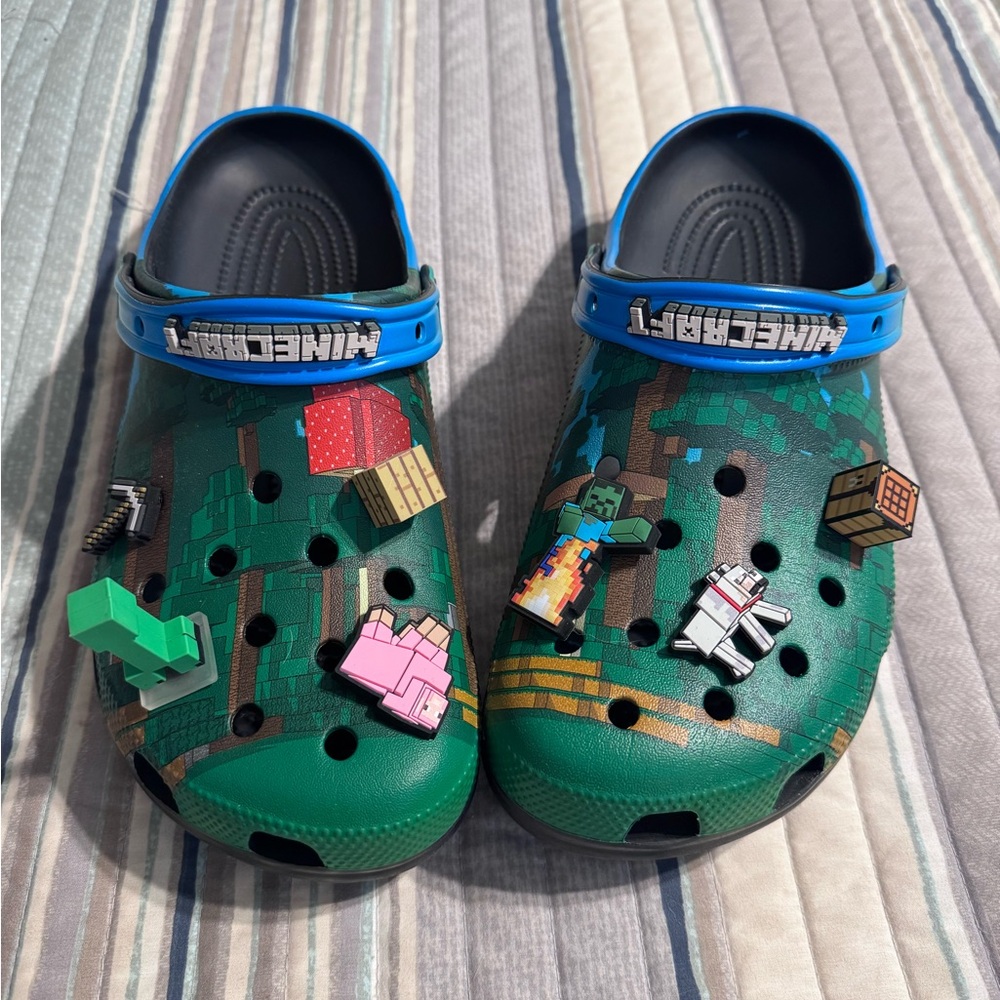 CROCS Men's Clogs - Green and Blue